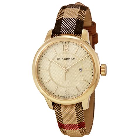 burberry damenuhr bu10104|Women's Metallic Bu10104 Honey Check Stamped Dial Ladies .